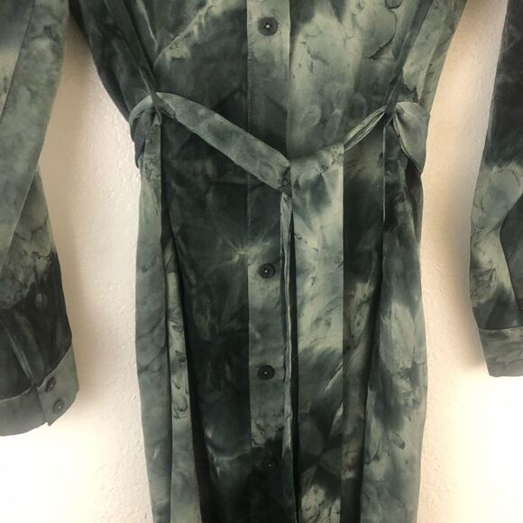 Sage long sleeve button down tie dye Midnight Safari Dress size S new with tags - Picture 6 of 10